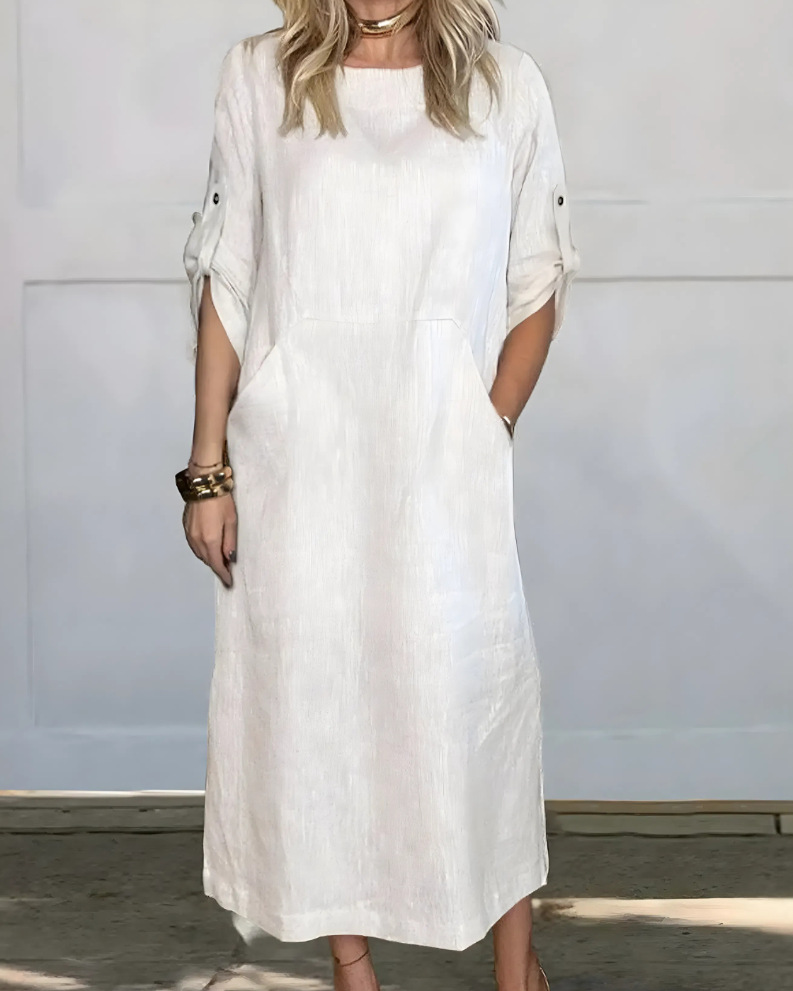 Vestido Casual Mujer de Lino Susan
