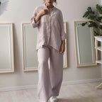 Conjunto Mujer Camisa y Pantalón de Lino Chinaglia
