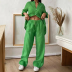 Conjunto Mujer Camisa y Pantalón de Lino Chinaglia