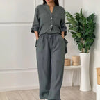 Conjunto Mujer Camisa y Pantalón de Lino Chinaglia